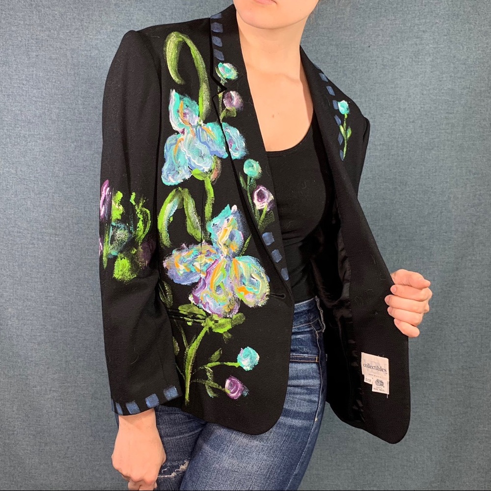 Vintage one of a kind hand painted blazer!